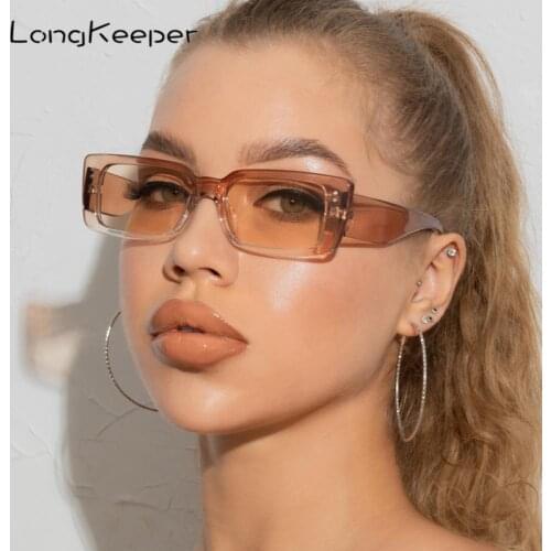 Fashion Small Rectangle Sunglasses Women Retro Gradient Eyewear Ladies Luxury Brand Travel Cat Eye Sun Glasses zonnebril dames