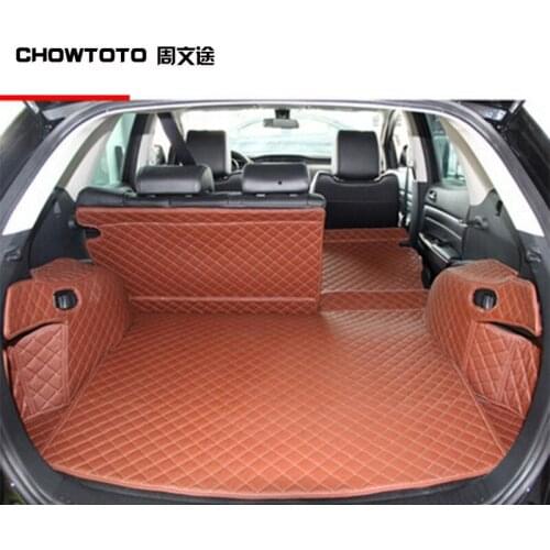 CHOWTOTO AA Custom Special Luggage Mats For Mazda CX-7 Durable Waterproof Leather Trunk Mats For Mazda CX-7