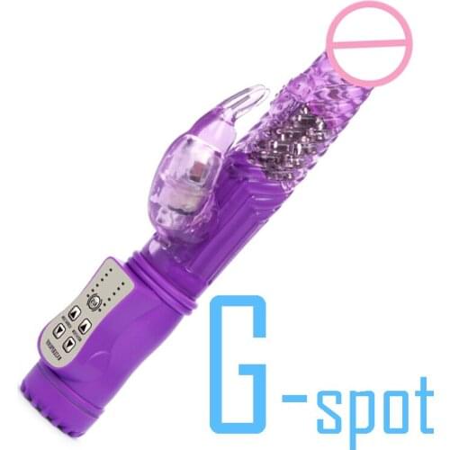 Multi Speed Vibration and Rotation Rabbit Vibrator Female Masturbator G Spot Dildo Vibrator Massager Women Adult Sex Product