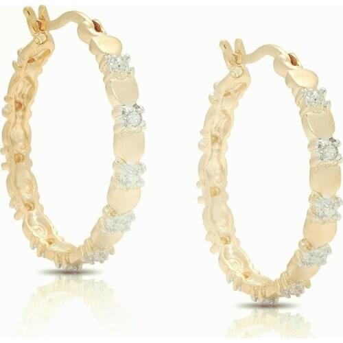 VIRODANDA Women's Gold Earrings