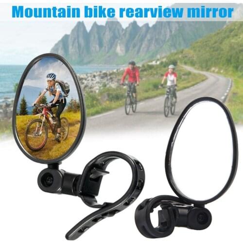 1 Pair Universal Mini Rotary Rearview Handlebar Glass Mirror for Mountain Road Bike Bicycle ASD88