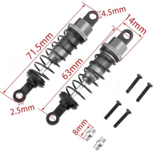 10Pairs Aluminum Alloy Front Shock Absorber 0016 For WLtoys 12428 12423 1/12 Scale RC Model Car Crawler Short Course Truck
