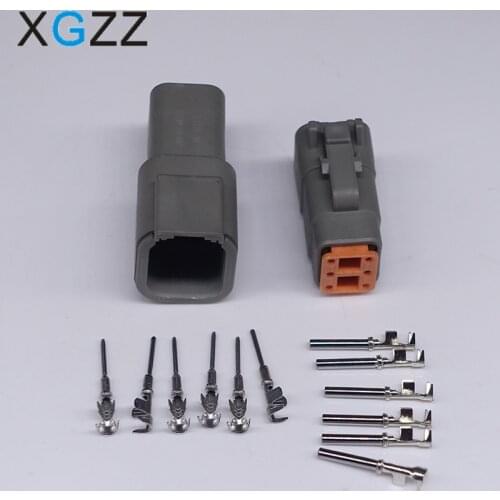 5 Sets DTM06-6S/ATM06-6S DTM04-6P /ATM04-6P 6 Pin Waterproof Automotive Connectors DTM Wire Connector With Pin