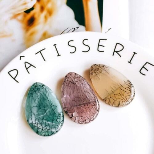 Acrylic Resin Plastic Beads Drop Pendant Bracelet Earring Accessories Supplies for Jewelry Making Diy Handmade 6pcs