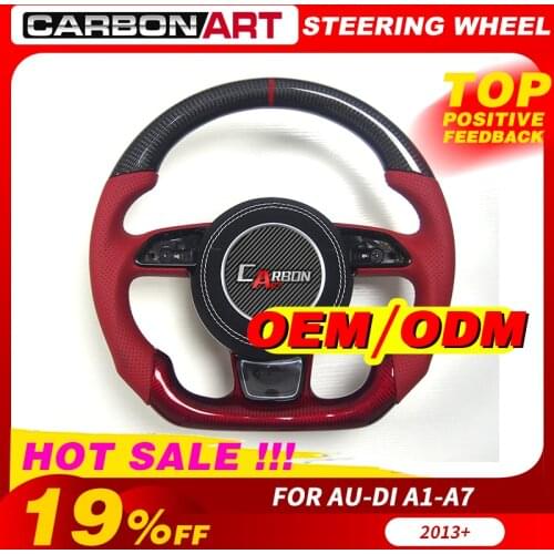 A5 car styling carbon fiber steering wheel for aud-i A3 A4 A5 A6 A7 auto replacement parts A8 interior 2012 A3 2015 2018