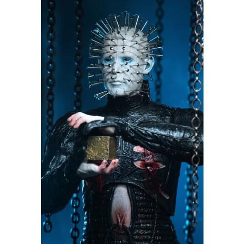 18cm Original NECA Hellraiser Ultimate Pinhead He'll Tear Your Soul Apart PVC Action Figure Movable Collection Of Toy Gifts