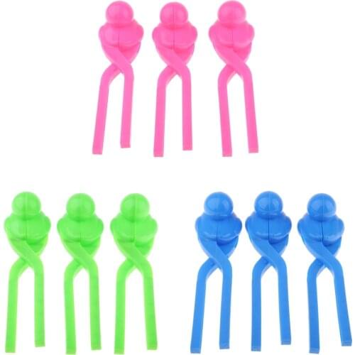 9in1 Duck Shape Snowball Maker Snow Mold, Winter Outdoor Sports Game, Blue + Green + Red