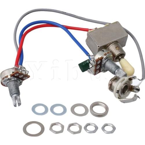 Yibuy Guitar Wiring Harness 3Way Toggle Switch 1V1T 500k Electric Guitar 2 Humbucker