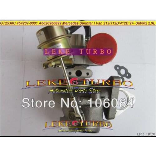 GT2538C 454207-5001S 454207 454184 454111 Turbo For Mercedes Benz PKW Sprinter 212D 312D 412D 210D 310D 410D 1995- OM602 2.9L