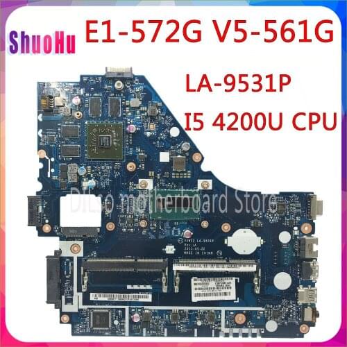 KEFU E1-572G Motherboard For Acer E1-572 V5-561G E1-572G Motherboard V5WE2 LA-9531P I5-4200 CPU HD 8750M Test Work 100% Original