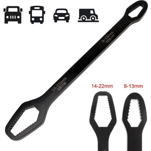8-22mm 45# Stailless Steel Torx Wrench Ratchet Spanner Repairing Tools Adjustable Glasses Wrench for Bicycle Motorcycle Car