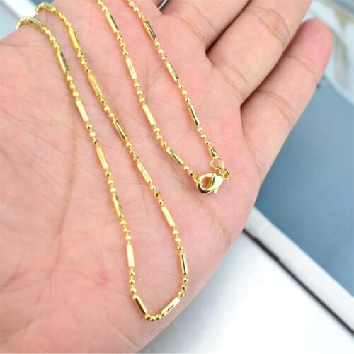 Brass Bamboo Link Chain, Handmade Material, Chain, Jewelry, Jewelry, Universal Necklace for Men and Women