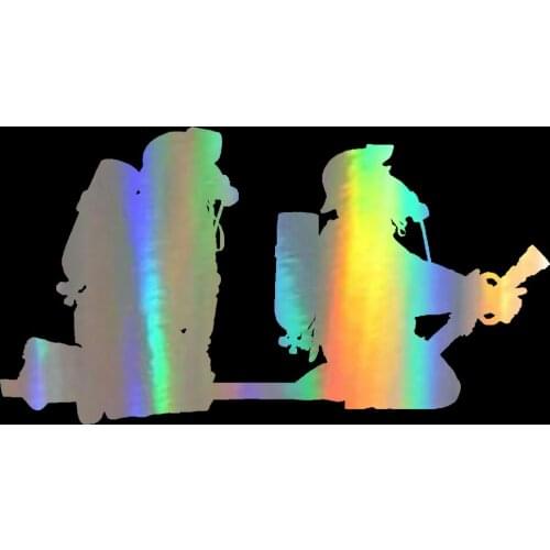 Hot Fashion Fireman Extinguishing Fire Car Stickers Motorcycles Rear Windshield Scratch Decals Car Decorative KK17*9cm Vinyl