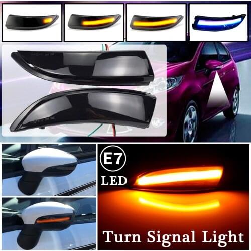 For Ford Fiesta MK6 VI /UK MK7 2008-17 B-Max 2012-17 LED Dynamic Turn Signal Light Flasher Flowing Water Blinker Flashing Light