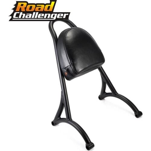 Motorcycle Short Passenger Sissy Bar Backrest w/Pad Black for Harley Sportster XL 883 1200 04-16