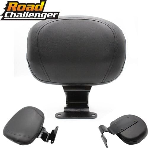 Motorcycle Black Rear Backrest Seat Sissy Leather Driver Backrest Pad For Honda VTX1300