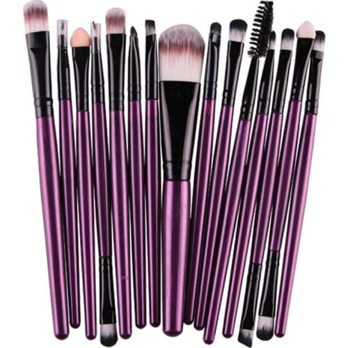 15Pcs Makeup Brushes Set Eye Shadow Foundation Powder Eyeliner Eyelash Lip Make Up Brush Cosmetic Beauty Tool Kit Hot