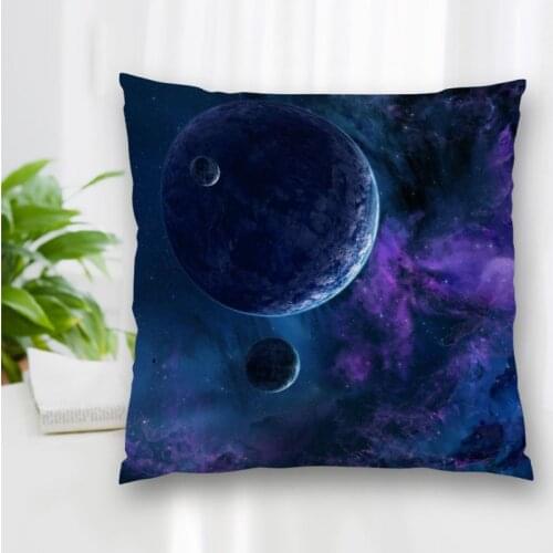 New Cushion Mysterious Universe Space Pattern Cover Throw Pillow Case Cushion For Sofa/Home/Car Decor Zipper Custom PillowCase