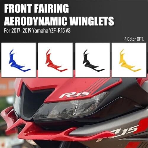 For Yamaha YZF R15 V3 2017 2018 2019 2020 Front Fairing Aerodynamic Winglets Lower Cover Protection Guard Motorcycle Accessories