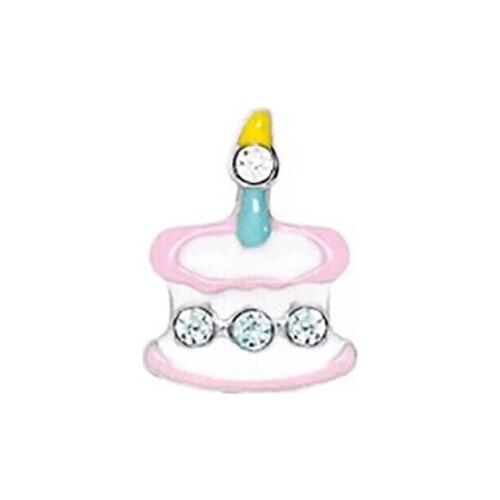 10pcs Birthday Cake Charm floating charms for Living glass locket