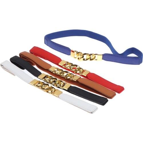 5colors Adjustable PU Leather Ladies Dress Belts Skinny Thin Women Waist Belts Strap For Thin Ladies Belt