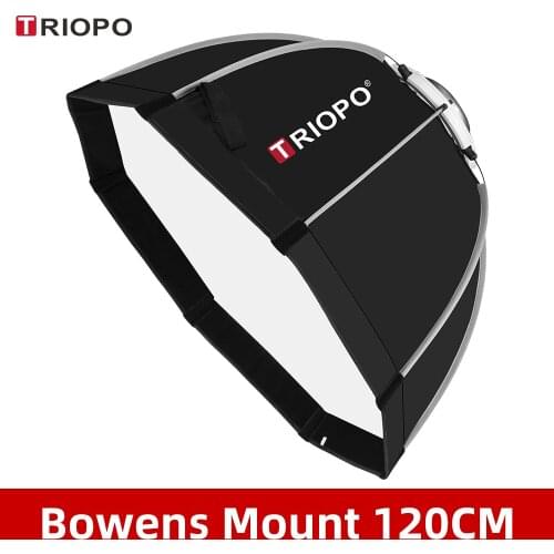 Triopo K120 120cm Photo Bowens Mount Portable Octagon Umbrella Outdoor SoftBox with Carrying Bag for Studio Flash Softbox