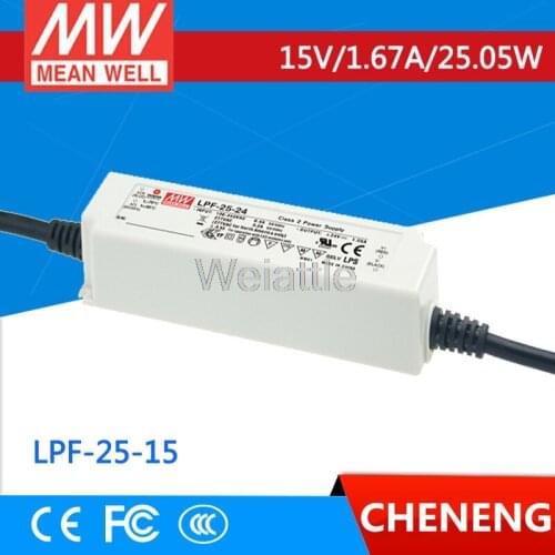 MEAN WELL original LPF-25-15 15V 1.67A meanwell LPF-25 15V 25.05W Single Output LED Switching Power Supply