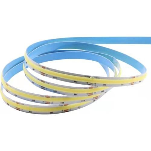 5M FCOB CCT LED Strip 640 LEDs High Density Flexible FOB COB 10mm Led Lights RA90 Warm White with White Linear Dimmable DC24V