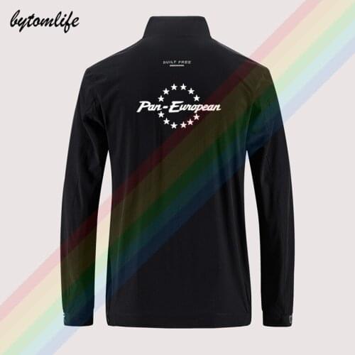 Honda Pan European ST1100 Slim Sport Jacket Mens Street Windbreaker Zipper Jacket Mens Casual Back Printing Jacket Asian Size