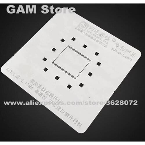 A13 CPU RAM BGA Stencil For iPhone 11/Pro/Max Top Uppper Bottom Layer Reballing IC Chip Pins Solder Tin Plant Net Heat Template