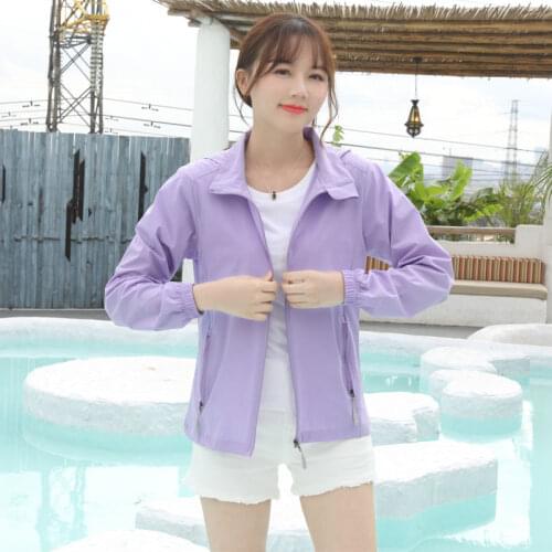 Short Coat Sun Protection Clothing Female 2020 New Summer Anti-ultraviolet Outdoor Cycling Stand Tie Hat Air Conditioning Shirt