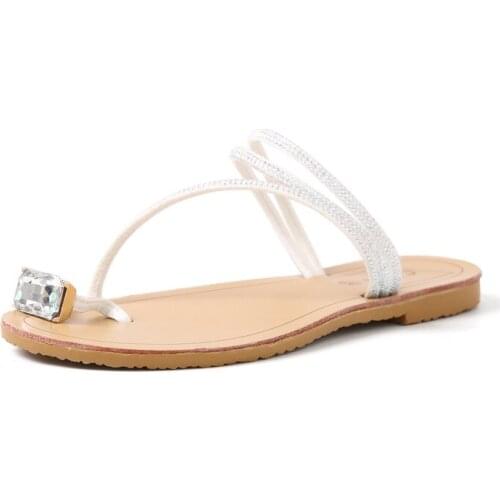 Flat with Shoes Woman 2019 Summer new slippers women Crystal Outdoor Woman Slides Size 35-39