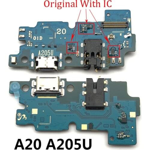 10Pcs/Lot, Charger Board PCB Flex For Samsung Galaxy A20 A205U USB Port Connector Dock Charging Ribbon Cable