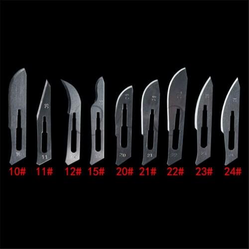 100 Pcs Scalpel Blades For Dental medical Stainless Steel Surgical Blade Deasin
