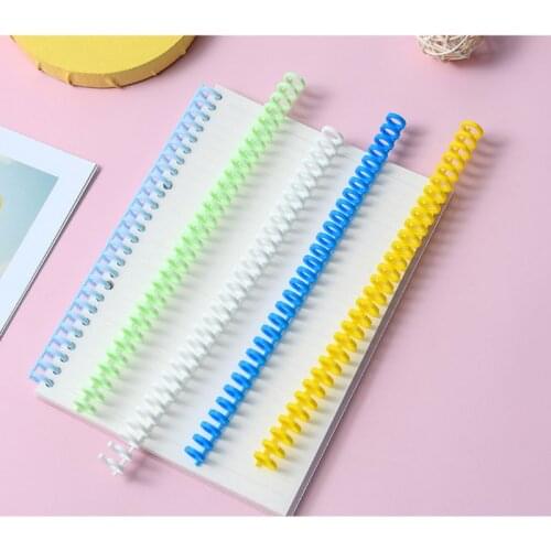 5pcs 30 Hole Loose-leaf Plastic Binding Ring Spring Spiral Rings for 30 Holes A4 A5 A6 Paper Notebook Stationery Office Supplies