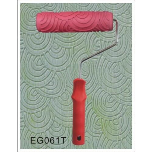 7" Rubber Roller Embossed Texture Pattern Paint Roller Home Decoration Paint Brush Background Wall Tool 7 Inch