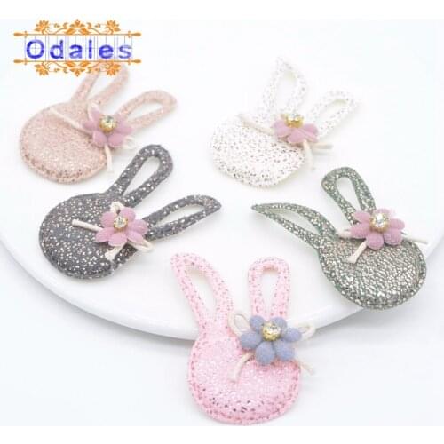 20Pcs Korean Style Flower Patches Homemade Rabbit Appliques DIY Crafts Supplies for Baby Leggings Hats Socks Girls Decoration