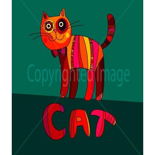 CAT LARGE METAL TIN SIGN POSTER WALL PLAQUE