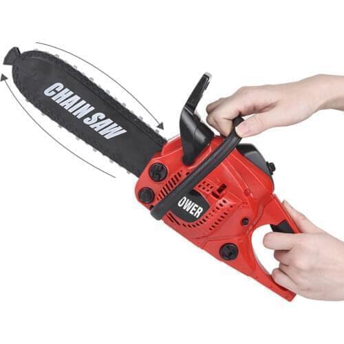 Kids Electric Chainsaw Toy Simulation Plastic Rotating Chainsaw Realistic Saw Sound Power House Garden Tool Pretend Play Toys