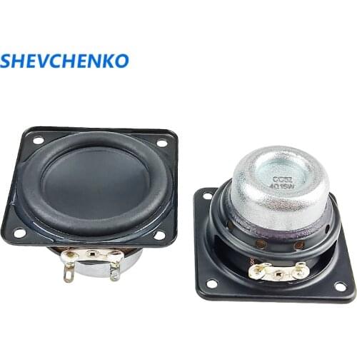 2 Inch 48mm Full Frequency Speaker 4OHM 15W Neodymium Bass Loudspeaker 20 Core Voice Coil Rubber Edge Repair Audio Driver 2pcs
