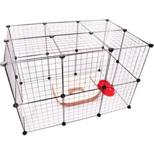 DIY Pet Bed House Iron Transparent Isolation Dog Fence Barrier Multi-functional Indoors Outdoors Kennel House for Dogs Cats