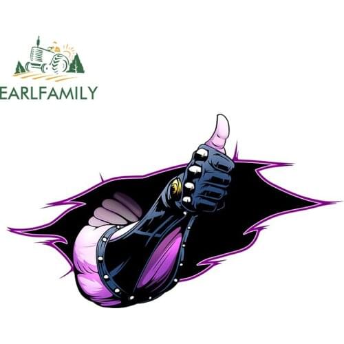 EARLFAMILY 13cm x 7.8cm for Jojos Bizarre Adventure Kller Queen Car Sticker Refrigerator Waterproof Decal Laptop Vinyl Car Wrap