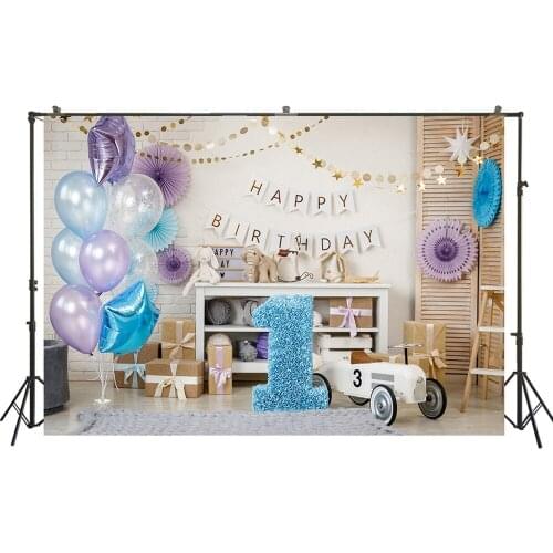 HUAYI Birthday Photography Backdrops Baby Shower Birthday Celebration Backdrop Studio Child Customize Photo Background W-3442