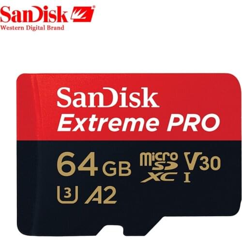Original Sandisk Extreme Pro Micro SD Card up to 170MB/s A2 V30 U3 64GB 128GB Sandisk TF Card Memory Card With SD Adapter