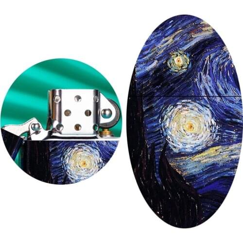 Lighter Kerosene windproof creative star moon night personality mens lighter tide