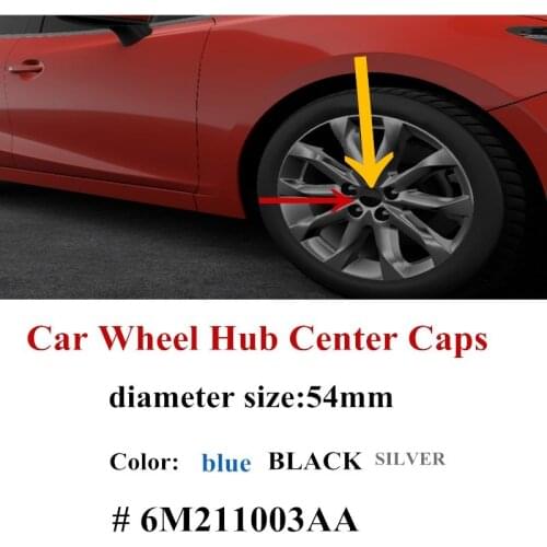 20pcs 54mm Blue Black silver Car Wheel Center Caps Hubs covers emblem For Ford for Fiesta Focus Fusion Mondeo 6M211003AA styling