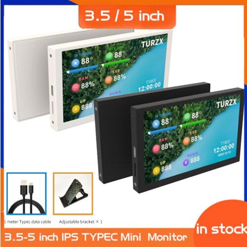 Computer Hardware IPS Display 3.5 Inch USB TYPE-C Secondary Screen Mini ITX Case Monitor CPU GPU RAM Monitoring Free Of AIDA64