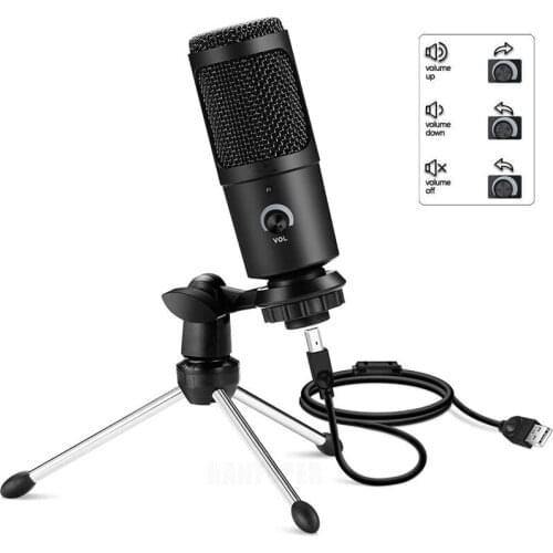 USB Condenser Microphone for Computer Studio Recording Professional 192kHz24bit Cardioid Gaming Streaming Voice Over YouTube Mic