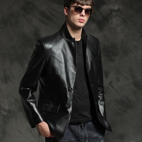 SANI Top Quality Real Sheepskin Leather Jacket Quality Black Genuine Leather Clothing Slim Leather Sheepskin Coats