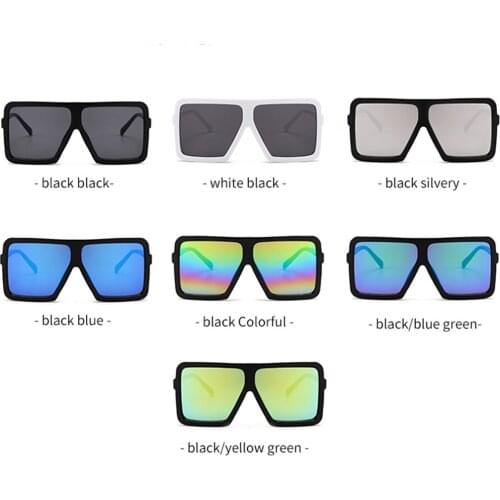 1Pcs Square Flat Large Women Sunglasses Big Oversized Frame Dazzle Unisex Glasses For Driving Car Auto Accessories